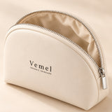 Vegan Leather Cosmetic Pouch with Organic Cotton Lining